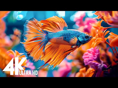 Aquarium 4K (ULTRA HD) - Explore The Best Of Sea Life, The Colors of the Ocean With Peaceful Piano