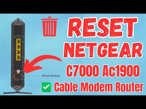 How To Reset Netgear Nighthawk AC1900 C7000 WiFi Cable Modem Router | Devicessetup