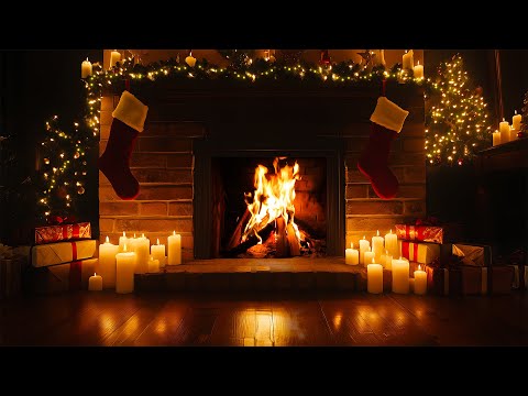 Cozy Christmas Fireplace 3 Hrs 🎄🔥 Crackling Fire Sounds with Burning Log [No Music]