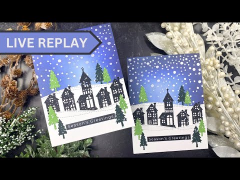 🟣LIVE REPLAY! Winter Scene Cards