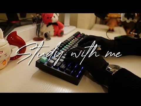 real time study with me 🍵  | mechanical keyboard typing asmr | like typing on marbles, creamy, thock