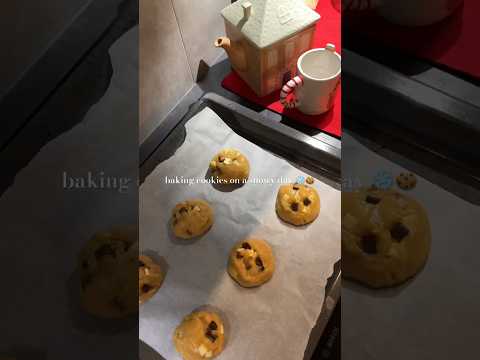 Baking cookies on a snowy day 🍪❄️ #cozy