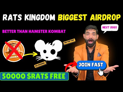 HAMSTER KOMBAT | Rats Kingdom Telegram Bot | Rats Kingdom Airdrop 50000 Coins | Rats Withdrawal