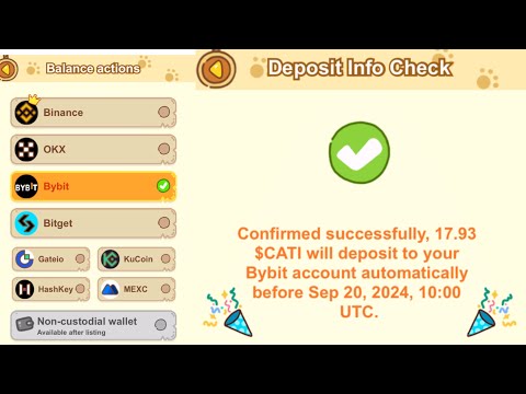 Catizen Airdrop Claim: How to add $CATI token ByBit deposit address to Catizen game