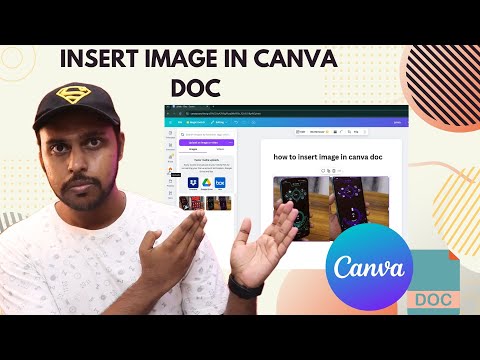 How to insert image in canva doc | insert image canva doc