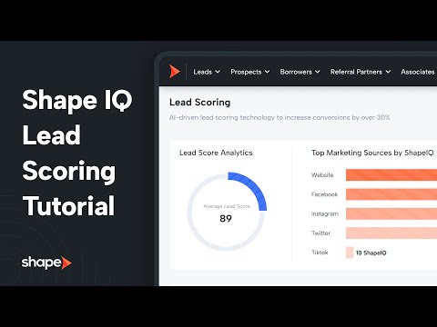 How to Use ShapeIQ A.I Lead Scoring