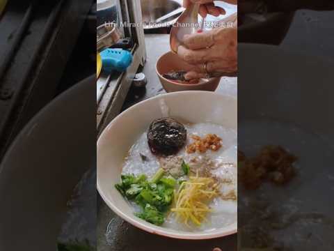 泰国合艾美食皮蛋猪肉海鲜粥早餐 Thailand Hatyai Morning Market Street Food Pork seafood Porridge Breakfast