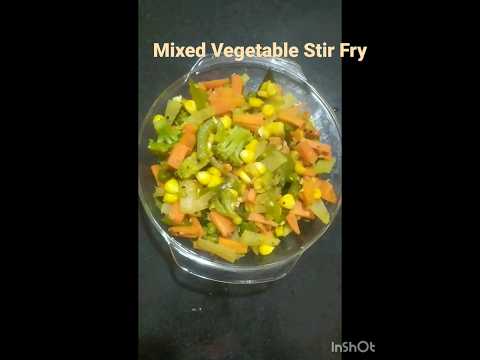 Quick and Easy Stir Fried Mixed Vegetables' Recipe