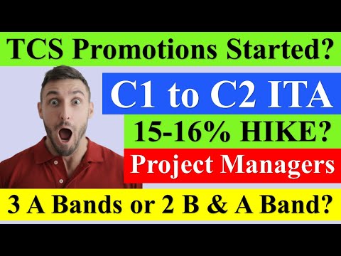 TCS Promotions STARTED? 15-16% HIKE? C1 to C2 ITA, 3 A Bands Project Managers #tcs #infosys #wipro