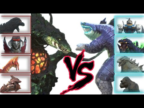 Team Kong with Godzilla 2014 vs Team Monster Biollante x Titanosaurus in ARBS