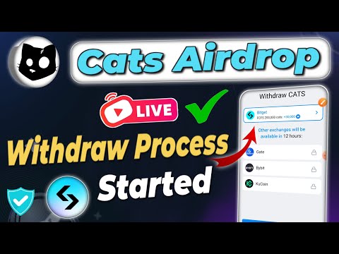 Cats Airdrop Live Withdraw Process | Cat Airdrop withdraw kaise kare | cat withdraw in Bitget