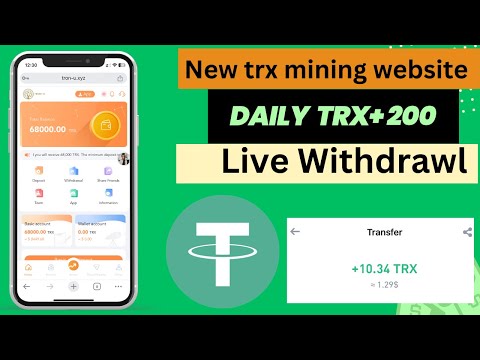 New Tron-u trx mining website | best trusted income site | daily earning site | live withdrawal site