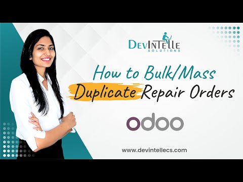 How to Bulk/Mass Duplicate Repair Orders in Odoo | Repair Duplicate