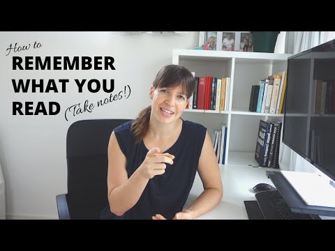 HOW TO TAKE NOTES from books you read - techniques that will help you remember what you read