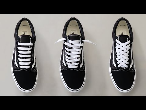 How To Lace Vans Old Skools (3 Ways w/ ON FEET) | Top Shoe Lace Styles