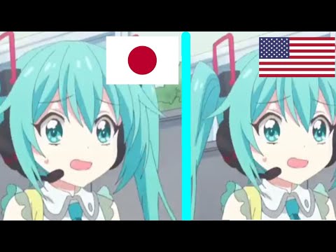 Hatsune miku Japanese vs English dub voice