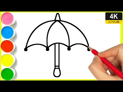 How to draw an umbrella Drawing || Easy to draw a umbrella Drawing || Step by step umbrella Drawing.