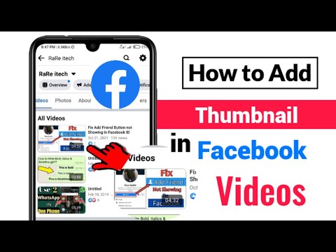 How to add thumbnail in Facebook Videos 2023