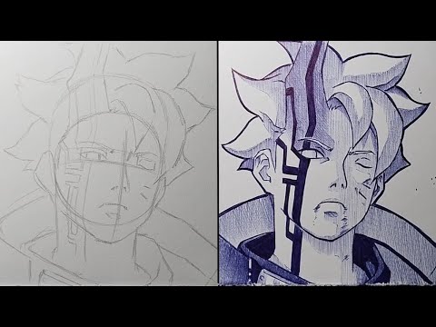 How To Draw BORUTO UZUMAKI Otsutsuki Mode Step By Step - [BORUTO : NEXT GENERATION]