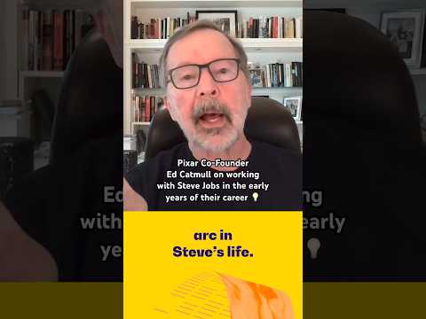 Pixar co-founder Ed Catmull on working with Steve Jobs 💡 #podcast #pixar #apple #stevejobs
