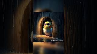 Cockatiel scared of rain 😰 | Ai Story #aiimages #aiimagination #aistory #cockatielsinging #birds