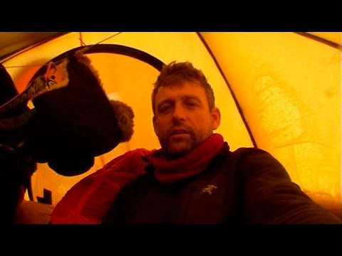 Inside the tent during the expedition Sam Ford Fiord 2010 expedition