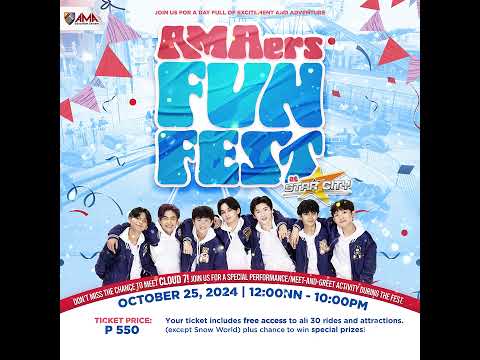 #AMAFunFest day at #StarCity on October 25! Spend the day with #Cloud7 and enjoy their performance!