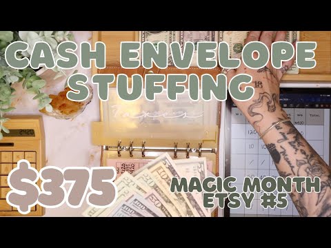 $375 Cash Envelope Stuffing | Magic Month Etsy Paycheck #5 | 24 Year Old Budgets