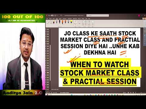 When to Watch Stock Market Class & Practical Session which are Provided with CA Final AFM Class?