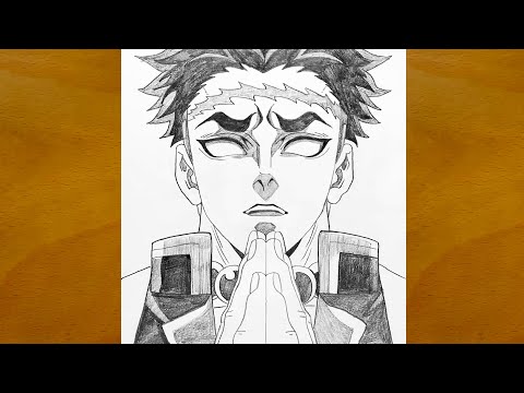 How to Draw Gyomei Himejima from Demon Slayer || Step by Step Anime Drawing Tutorial || Easy Sketch