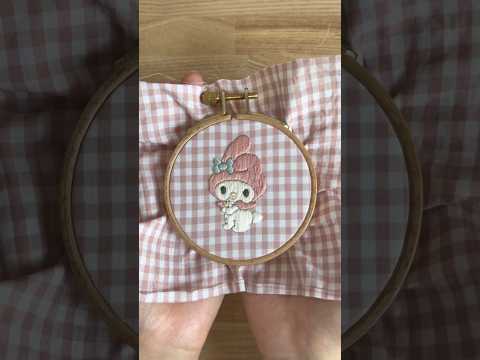 【刺繍】マイメロディの刺繍してみた🎀#shorts#マイメロ#sanrio