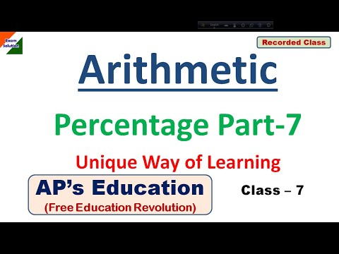 Complete Math Series, Percentage L7, Class 7. For WBCS, SSC CGL, CHSL, MTS, RAIL, BANK & Other Exams