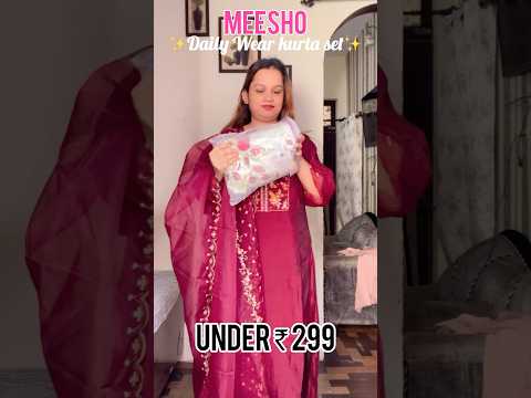 Meesho Daily wear kurta set #shorts #youtubeshortsvideo #meeshofind #meeshohaul #kurtaset #ytshorts