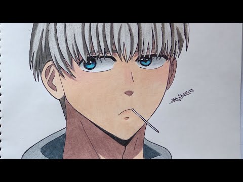 Ren kaji drawing | 2ba vArtist (anime drawing)