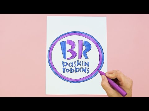 How to draw Baskin Robbins Ice Cream Logo