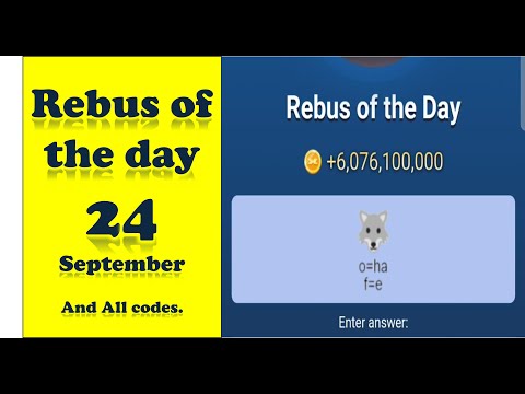 24 September "Rebus of the day" X empire and all other codes.