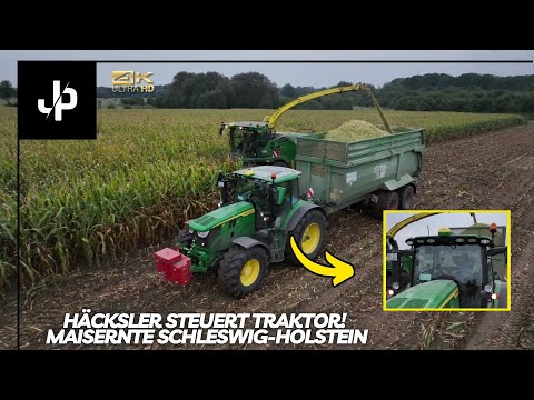 Mais 2024! 🌽 Häcksler steuert den Abfahrer! John Deere Machine Sync || JP Agrar