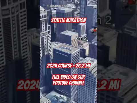 Seattle Marathon (2024): fly over the marathon course! Video of the race path.