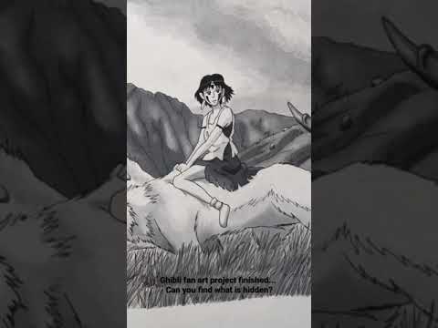 Princess Mononoke drawing.Ca Grey Alcohol markers. 3/3