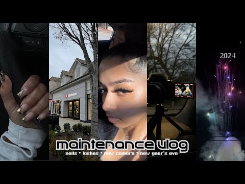 maintenance vlog☆ (nails, lashes, new camera, new years eve)