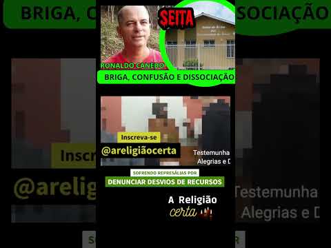 Testemunha de Jeová, Ronaldo Canedo é Dissociado #areligiaocerta