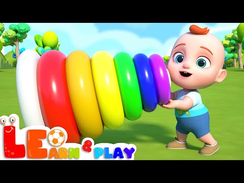 Learn Colors with Stacking Rings | Educational Videos for Toddlers | Learn & Play with Leo