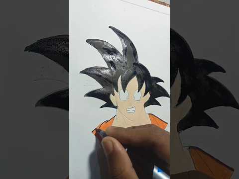 Goku drowing ❤️ #anime #short #goku #views