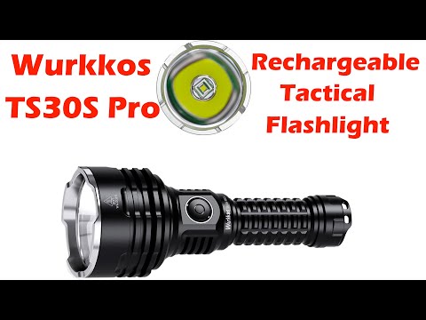 Wurkkos TS30S Pro 21700 Rechargeable Tactical Flashlight LED USB-C 6000Lm Torch MAX 1086M Stainless