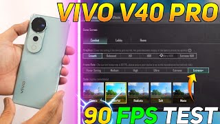 VIVO V40 PRO 5G BGMI 90 FPS TEST | VIVO V40 PRO PUBG 90 FPS TEST | DM 9200 + PROCESSOR 🥵🔥