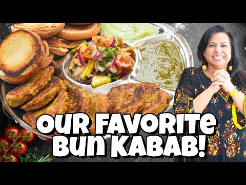 Humare Favorite Bun Kabab with 2 Types of Chutney and Serving Styles Recipe in Urdu Hindi - RKK