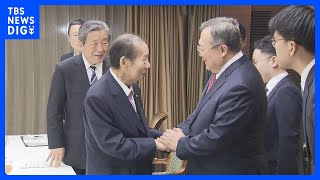 自民・二階元幹事長が中国共産党・中央対外連絡部の劉部長と会談　二階氏が約1か月ぶりに公の場に｜TBS NEWS DIG