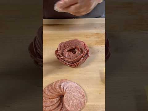 Making A Rose For A Charcuterie Board #foodie #charcuterie #shortvideo