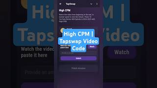 High CPM | Tapswap Video Code