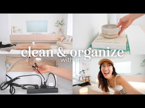 🧹 Clean & Organize with Me Vlog | spring cleaning & our *new* entertainment center